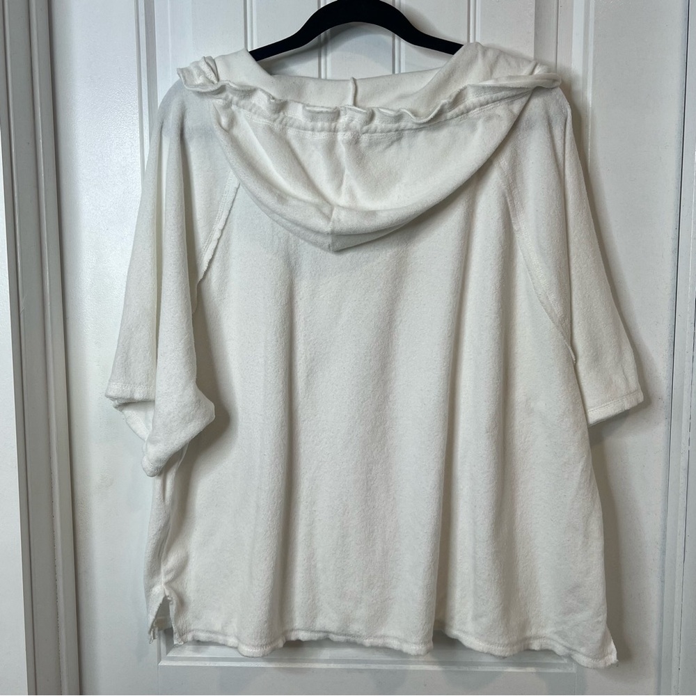 Live Well Lounge Cozy White Hooded Terry Cloth Capri Length Set. Size 18/20W. - Picture 4 of 14